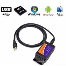 OBDII Elm327 USB Scanner V1.5 voiture outil de Diagnostic